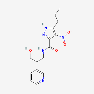 N-(3-hydroxy-2-pyridin-3-ylpropyl)-4-nitro-5-propyl-1H-pyrazole-3-carboxamide