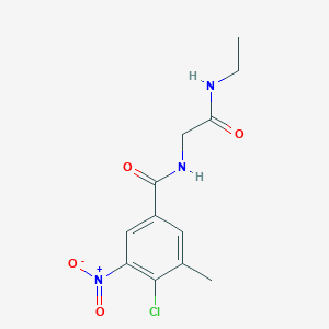 4-chloro-N-[2-(ethylamino)-2-oxoethyl]-3-methyl-5-nitrobenzamide