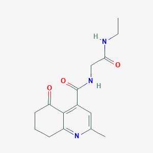 N-[2-(ethylamino)-2-oxoethyl]-2-methyl-5-oxo-7,8-dihydro-6H-quinoline-4-carboxamide