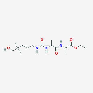 Ethyl 2-[2-[(5-hydroxy-4,4-dimethylpentyl)carbamoylamino]propanoylamino]propanoate