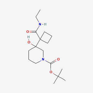 Tert-butyl 3-[1-(ethylcarbamoyl)cyclobutyl]-3-hydroxypiperidine-1-carboxylate