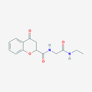 N-[2-(ethylamino)-2-oxoethyl]-4-oxo-2,3-dihydrochromene-2-carboxamide