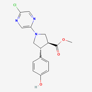 methyl (3S,4R)-1-(5-chloropyrazin-2-yl)-4-(4-hydroxyphenyl)pyrrolidine-3-carboxylate