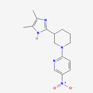 2-[3-(4,5-dimethyl-1H-imidazol-2-yl)piperidin-1-yl]-5-nitropyridine