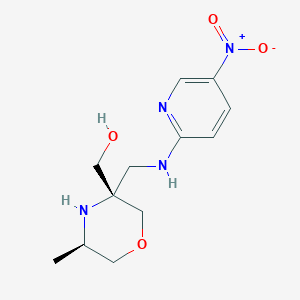 [(3S,5R)-5-methyl-3-[[(5-nitropyridin-2-yl)amino]methyl]morpholin-3-yl]methanol