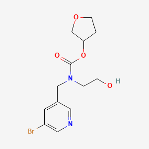 oxolan-3-yl N-[(5-bromopyridin-3-yl)methyl]-N-(2-hydroxyethyl)carbamate