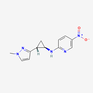 N-[(1R,2R)-2-(1-methylpyrazol-3-yl)cyclopropyl]-5-nitropyridin-2-amine