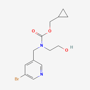 cyclopropylmethyl N-[(5-bromopyridin-3-yl)methyl]-N-(2-hydroxyethyl)carbamate