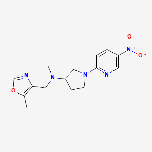 N-methyl-N-[(5-methyl-1,3-oxazol-4-yl)methyl]-1-(5-nitropyridin-2-yl)pyrrolidin-3-amine