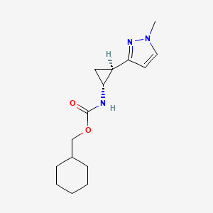 cyclohexylmethyl N-[(1R,2R)-2-(1-methylpyrazol-3-yl)cyclopropyl]carbamate