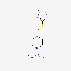 N,N-dimethyl-4-[(4-methyl-1,3-thiazol-2-yl)sulfanylmethyl]piperidine-1-carboxamide