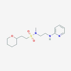 N-methyl-2-(oxan-2-yl)-N-[2-(pyridin-2-ylamino)ethyl]ethanesulfonamide