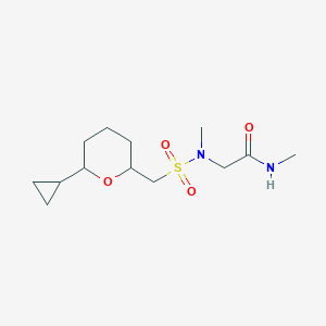 2-[(6-cyclopropyloxan-2-yl)methylsulfonyl-methylamino]-N-methylacetamide