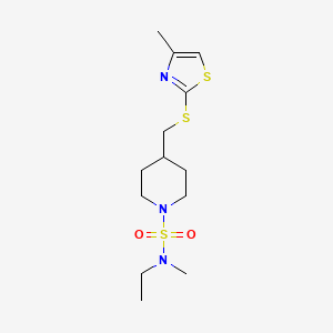 N-ethyl-N-methyl-4-[(4-methyl-1,3-thiazol-2-yl)sulfanylmethyl]piperidine-1-sulfonamide