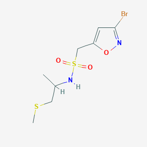 1-(3-bromo-1,2-oxazol-5-yl)-N-(1-methylsulfanylpropan-2-yl)methanesulfonamide