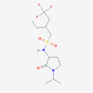 2-ethyl-4,4,4-trifluoro-N-(2-oxo-1-propan-2-ylpyrrolidin-3-yl)butane-1-sulfonamide