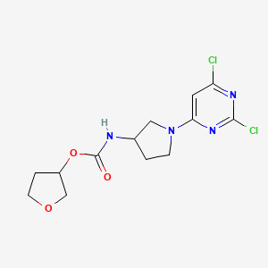 oxolan-3-yl N-[1-(2,6-dichloropyrimidin-4-yl)pyrrolidin-3-yl]carbamate