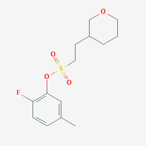 (2-Fluoro-5-methylphenyl) 2-(oxan-3-yl)ethanesulfonate