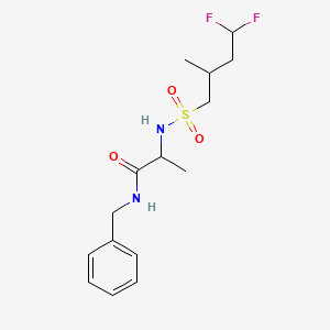 N-benzyl-2-[(4,4-difluoro-2-methylbutyl)sulfonylamino]propanamide