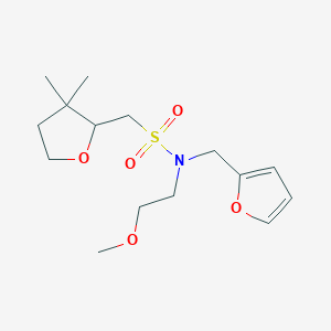 1-(3,3-dimethyloxolan-2-yl)-N-(furan-2-ylmethyl)-N-(2-methoxyethyl)methanesulfonamide