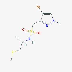 1-(4-bromo-1-methylpyrazol-3-yl)-N-(1-methylsulfanylpropan-2-yl)methanesulfonamide