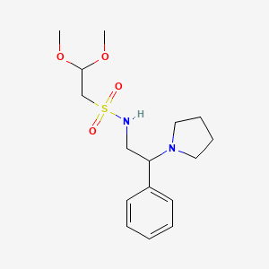 2,2-dimethoxy-N-(2-phenyl-2-pyrrolidin-1-ylethyl)ethanesulfonamide