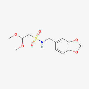 N-(1,3-benzodioxol-5-ylmethyl)-2,2-dimethoxyethanesulfonamide