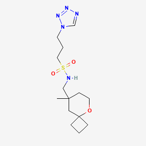 N-[(8-methyl-5-oxaspiro[3.5]nonan-8-yl)methyl]-3-(tetrazol-1-yl)propane-1-sulfonamide