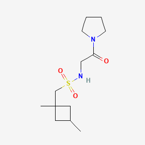 1-(1,3-dimethylcyclobutyl)-N-(2-oxo-2-pyrrolidin-1-ylethyl)methanesulfonamide