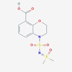 4-[[Dimethyl(oxo)-lambda6-sulfanylidene]amino]sulfonyl-2,3-dihydro-1,4-benzoxazine-8-carboxylic acid