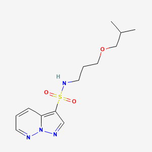 N-[3-(2-methylpropoxy)propyl]pyrazolo[1,5-b]pyridazine-3-sulfonamide