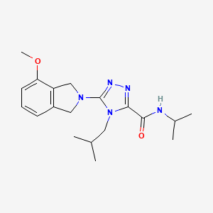 5-(4-methoxy-1,3-dihydroisoindol-2-yl)-4-(2-methylpropyl)-N-propan-2-yl-1,2,4-triazole-3-carboxamide