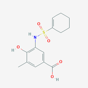 3-(Cyclohexen-1-ylsulfonylamino)-4-hydroxy-5-methylbenzoic acid