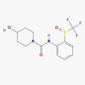 4-hydroxy-N-[2-(trifluoromethylsulfinyl)phenyl]piperidine-1-carboxamide