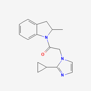 2-(2-Cyclopropylimidazol-1-yl)-1-(2-methyl-2,3-dihydroindol-1-yl)ethanone