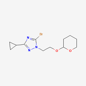 5-Bromo-3-cyclopropyl-1-[2-(oxan-2-yloxy)ethyl]-1,2,4-triazole