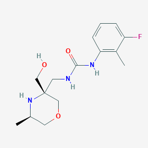 1-(3-fluoro-2-methylphenyl)-3-[[(3S,5R)-3-(hydroxymethyl)-5-methylmorpholin-3-yl]methyl]urea