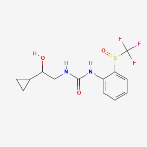 1-(2-Cyclopropyl-2-hydroxyethyl)-3-[2-(trifluoromethylsulfinyl)phenyl]urea