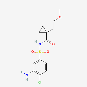 N-(3-amino-4-chlorophenyl)sulfonyl-1-(2-methoxyethyl)cyclopropane-1-carboxamide