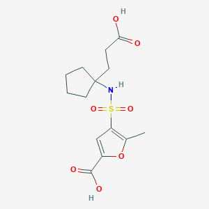 4-[[1-(2-Carboxyethyl)cyclopentyl]sulfamoyl]-5-methylfuran-2-carboxylic acid