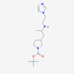 Tert-butyl 3-[2-(2-imidazol-1-ylethylamino)propyl]pyrrolidine-1-carboxylate