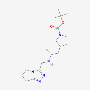 tert-butyl 3-[2-(6,7-dihydro-5H-pyrrolo[2,1-c][1,2,4]triazol-3-ylmethylamino)propyl]pyrrolidine-1-carboxylate