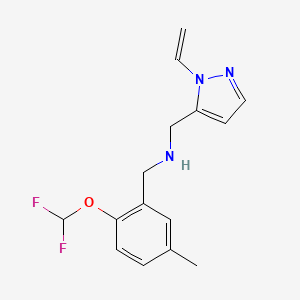 N-[[2-(difluoromethoxy)-5-methylphenyl]methyl]-1-(2-ethenylpyrazol-3-yl)methanamine