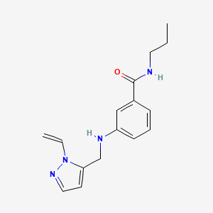 3-[(2-ethenylpyrazol-3-yl)methylamino]-N-propylbenzamide