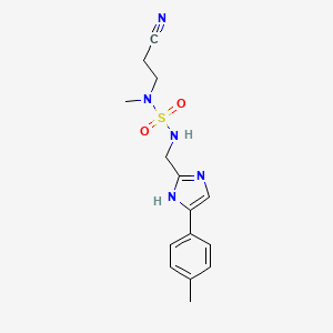 2-[[[2-cyanoethyl(methyl)sulfamoyl]amino]methyl]-5-(4-methylphenyl)-1H-imidazole