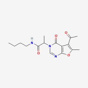 2-(5-acetyl-6-methyl-4-oxofuro[2,3-d]pyrimidin-3-yl)-N-butylpropanamide