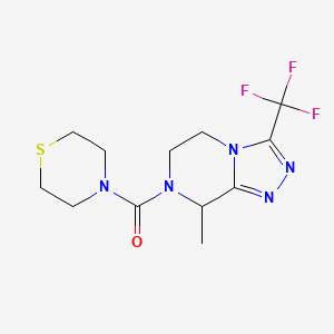 [8-methyl-3-(trifluoromethyl)-6,8-dihydro-5H-[1,2,4]triazolo[4,3-a]pyrazin-7-yl]-thiomorpholin-4-ylmethanone