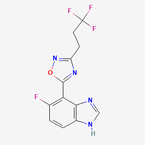 5-(5-fluoro-1H-benzimidazol-4-yl)-3-(3,3,3-trifluoropropyl)-1,2,4-oxadiazole