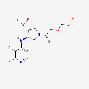 1-[(3S,4R)-3-[(6-ethyl-5-fluoropyrimidin-4-yl)amino]-4-(trifluoromethyl)pyrrolidin-1-yl]-2-(2-methoxyethoxy)ethanone