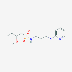 molecular formula C15H27N3O3S B7405858 2-methoxy-3-methyl-N-[3-[methyl(pyridin-2-yl)amino]propyl]butane-1-sulfonamide 